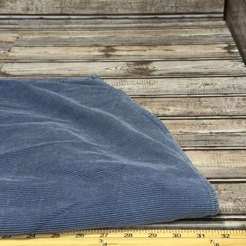 Cabelas Button Down Shirt Mens XL Blue Corduroy Long Sleeve Pocket Outdoor